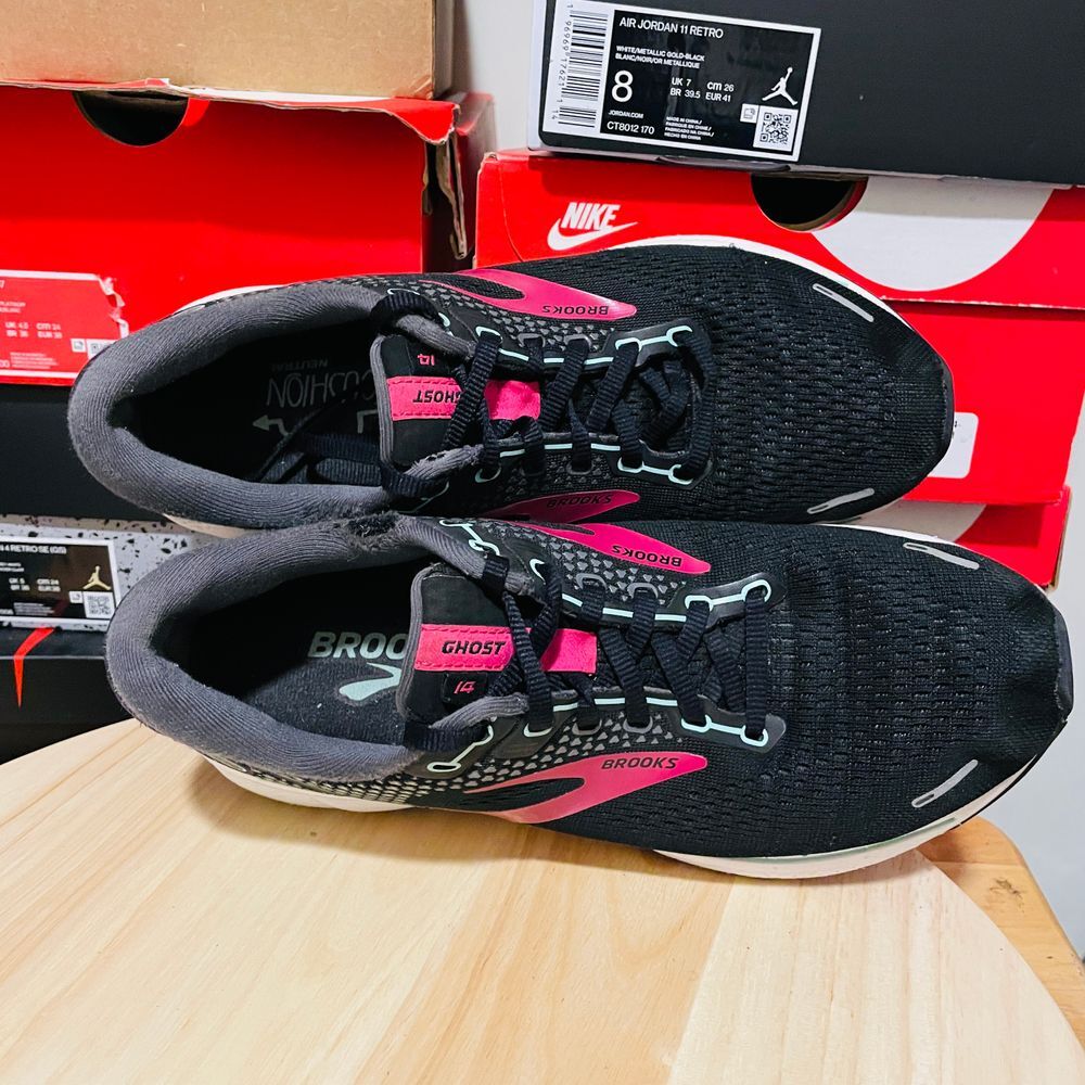 Brooks Ghost 14 Womens Size 9.5 Shoes Black Athletic Running Sneakers - Picture 7 of 11